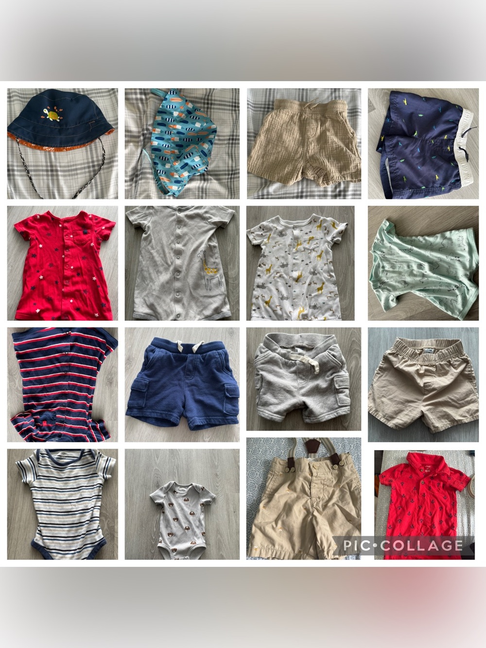 16pcs 12-18M Baby Boy Summer Clothes Bundle